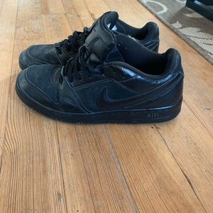 Nike Air Force ones black on black
